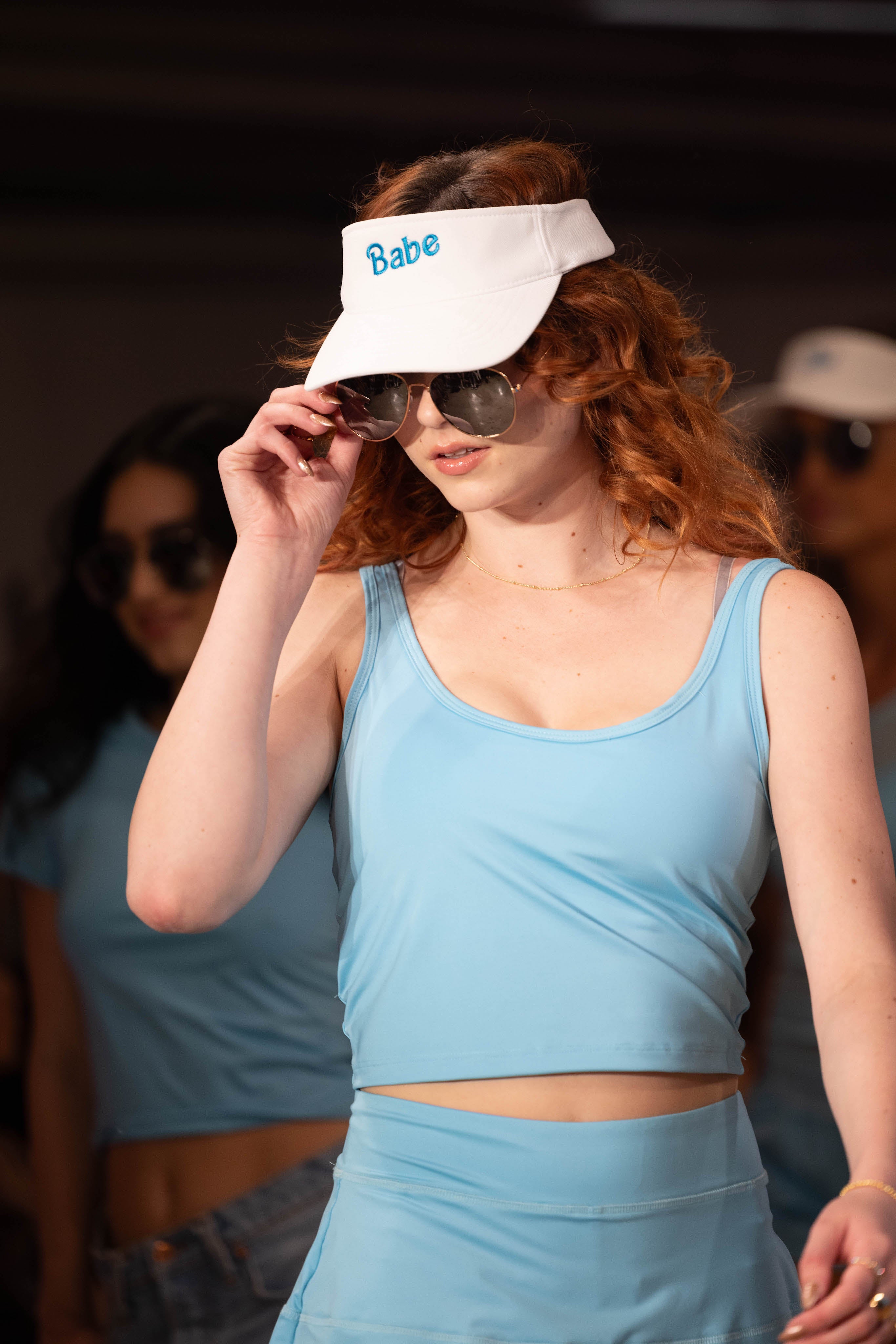 All-Activity Babe Sun Visor - White with colorful print